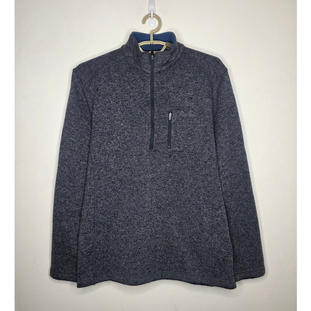 Woolrich blue long sleeve 1/4 zip pullover jacket - large